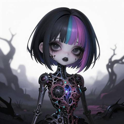 Kawaii Goth Girl with Grotesque Fusion
