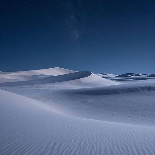 Moonlit Snowy Dunes Landscape