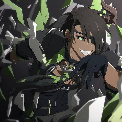 Illustration of Aragami oga, holostars in the style of Shin'ya (nanp)