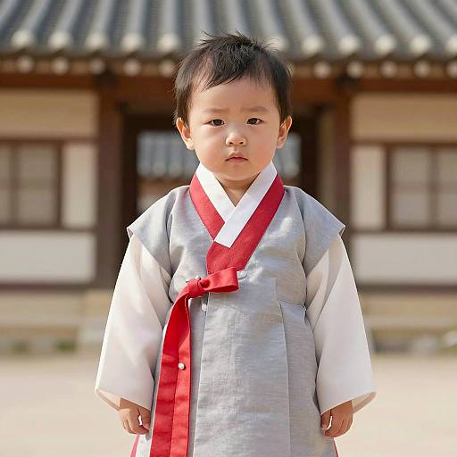 Young Boy in Traditional Korean Hanbok