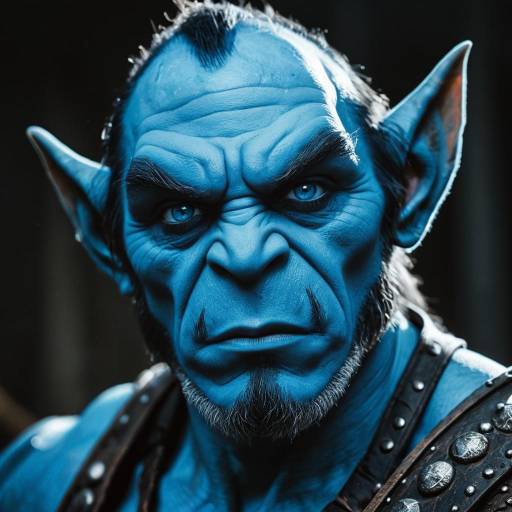 Blue Orc Warrior Portrait