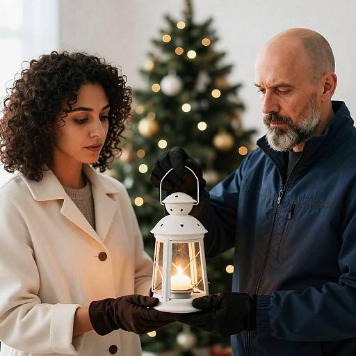 Warm Lantern Light in Cozy Setting