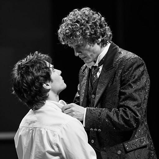 Intense Connection in Black and White