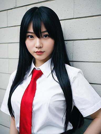 Komi Cosplay Woman with Black Hair