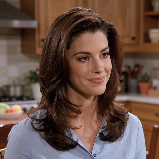 Smiling Woman in Kitchen