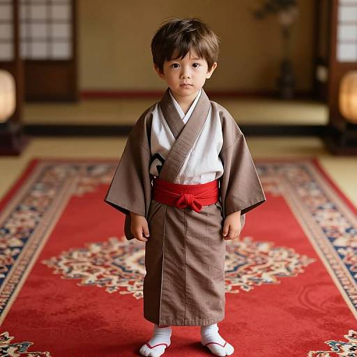 Young Boy in Traditional Kimono