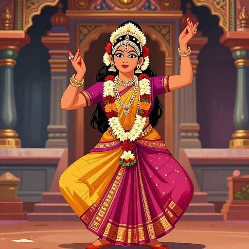 Parvathi's Vibrant Ritual Dance