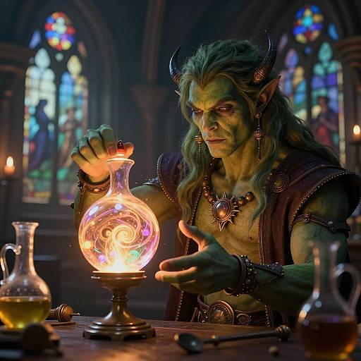 Mystical Potion-Making in Enchanted Realm