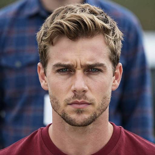 Intense Portrait of a Handsome Man