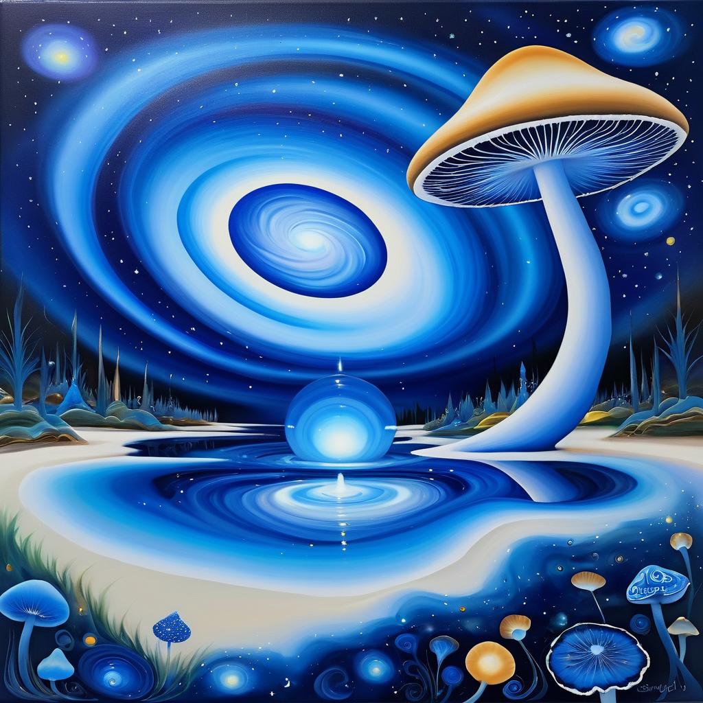 Mystical Oil Painting Inspired by O'Keeffe