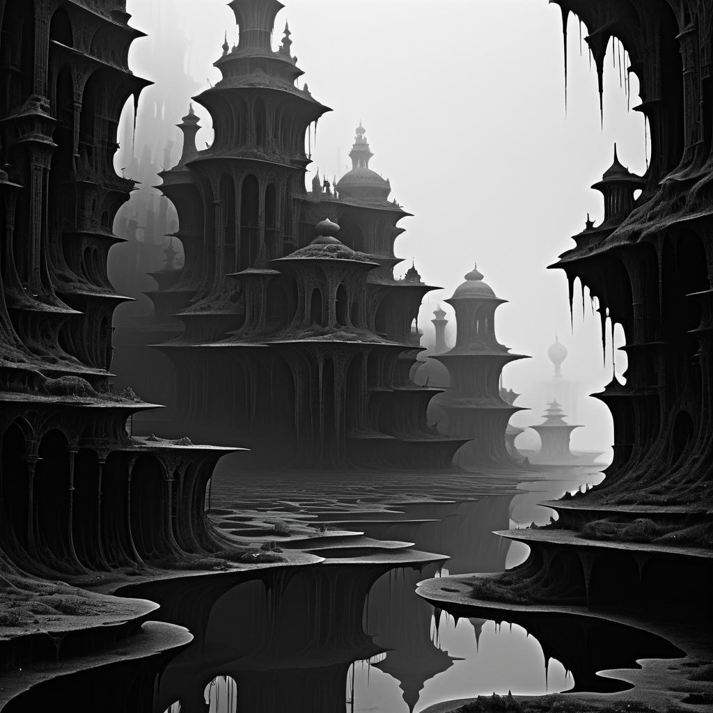 Melancholic Sunken City Illustration