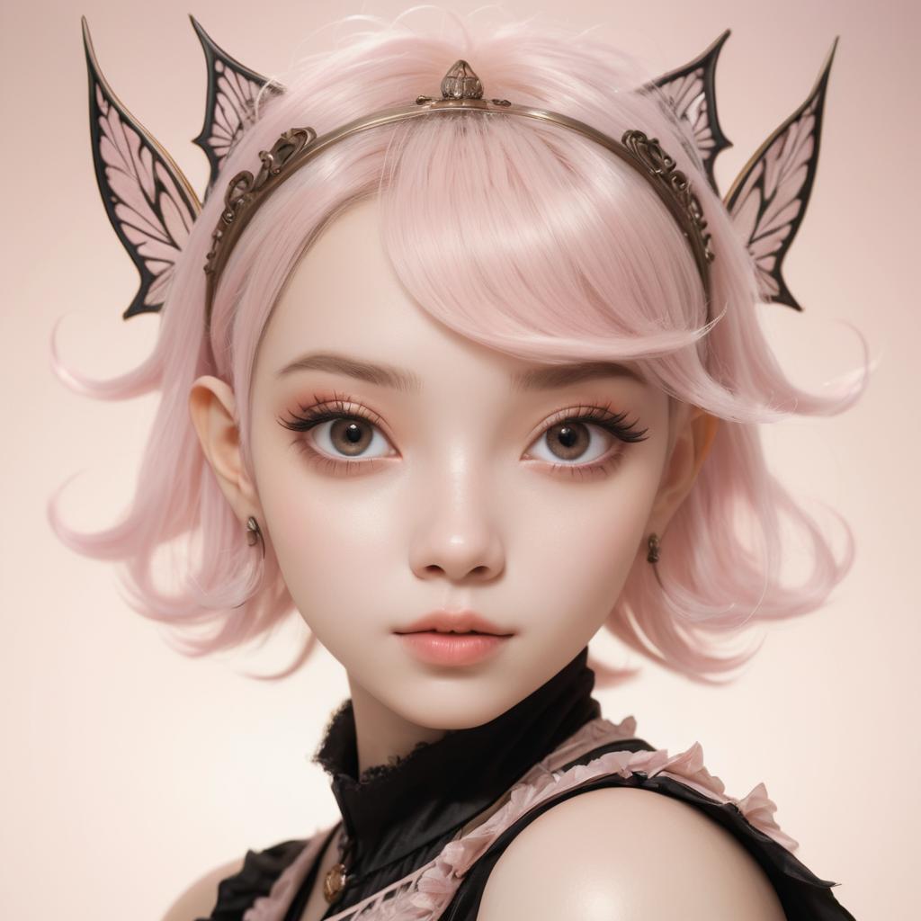 Delicate Fairy Portrait with Steampunk Flair