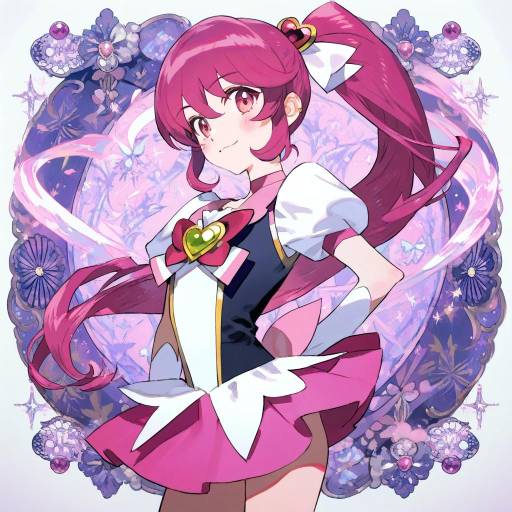 Illustration of Aino megumi, happinesscharge precure! in the style of Nishihara isao