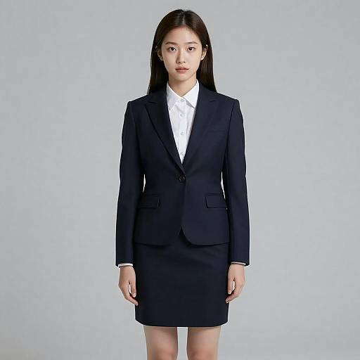 Photorealistic Chaewon in Skirt Suit