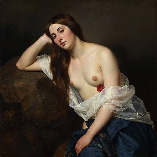 Classic Realistic Painting of Woman