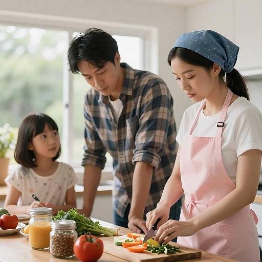 Family Kitchen Moments: A Warm Scene
