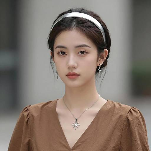 Elegant Portrait of a Young Asian Woman