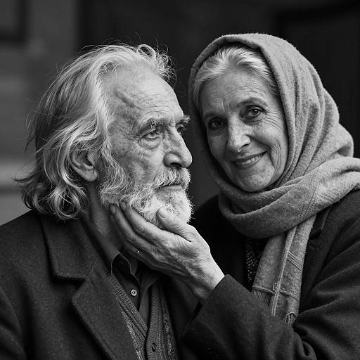 Intimate Portrait of Two Elderly Souls