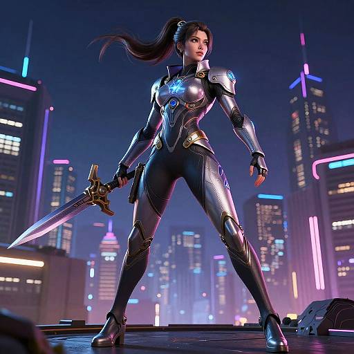 Ana de Armas in Futuristic Neon Fantasy