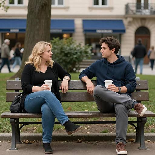 Relaxed Park Scene with Couple