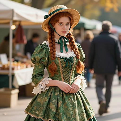 Victorian Lady Luck in Autumn Costume