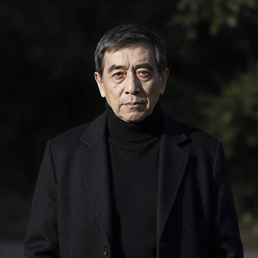 High-Contrast Portrait of an Older Man