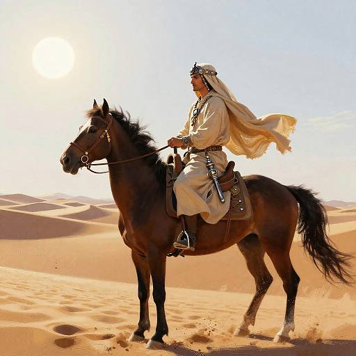Nomadic Desert Warrior Digital Painting