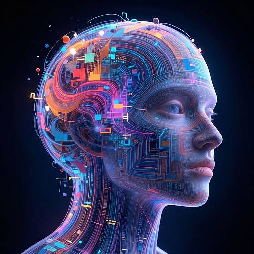 Abstract AI Mind Visualization