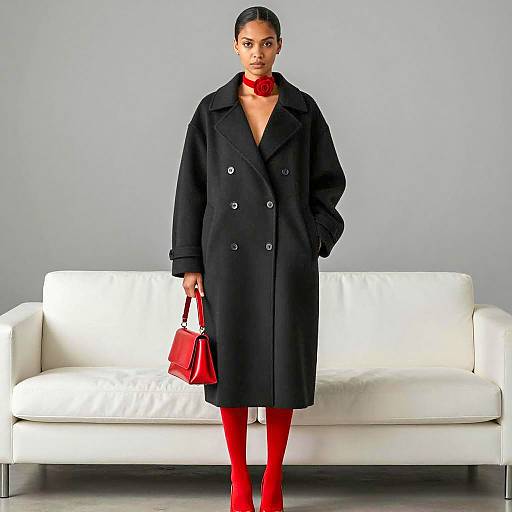 Stylish Woman in Minimalistic Setting