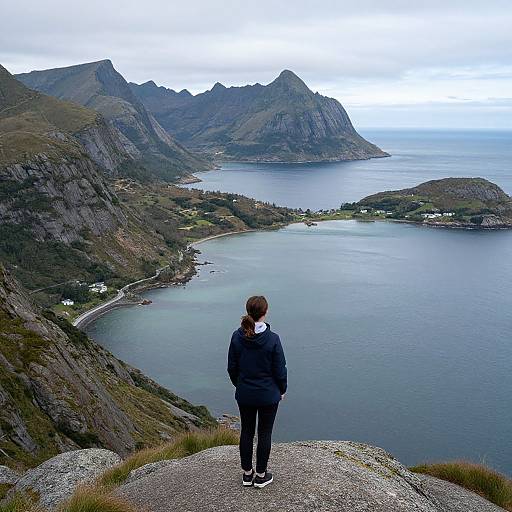 Woman Overlooking Freycinet Coastal Views