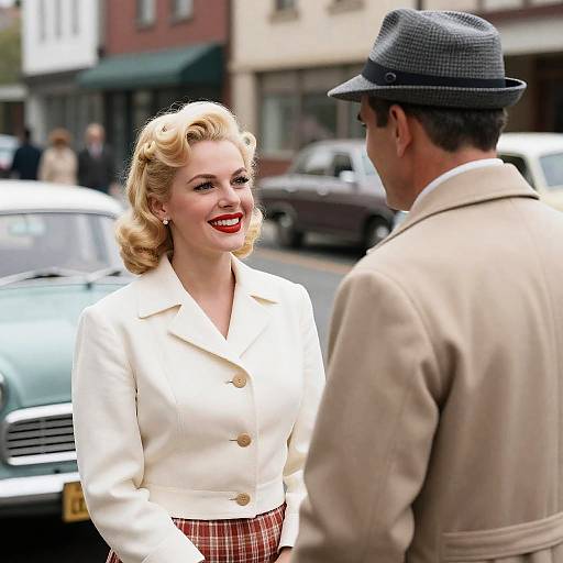 Charming 1950s Street Scene Photograph