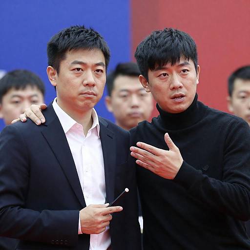 Dramatic Portrait of Two Asian Men