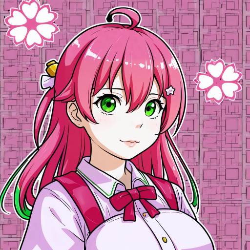 Illustration of 35p (sakura miko), hololive in the style of Valtor