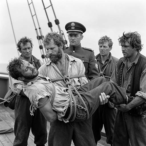 Dramatic Rescue on a Ship Deck