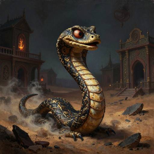 Surreal Maleficent Cobra Puppet