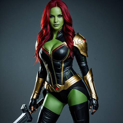 Fierce Gamora Cosplay with Glowing Skin