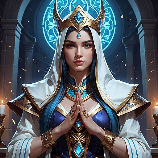 Saint Noble High Priestess in Fantasy Setting