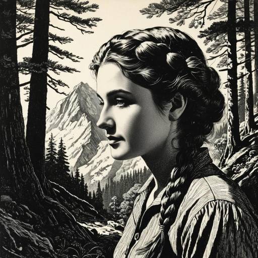 Vintage Etching of Arkansian Mountain Herbologist