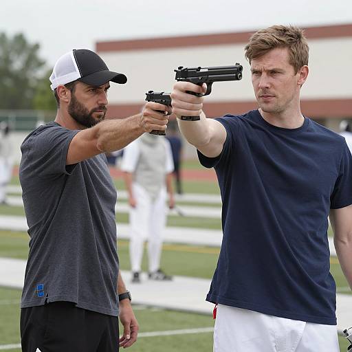 Tense Standoff Between Two Armed Men