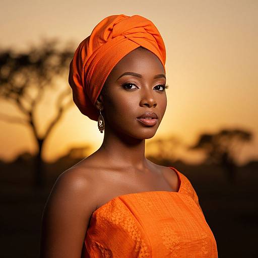 Vibrant Cultural Elegance Portrait