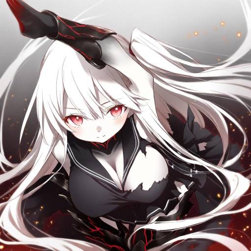 Illustration of Aircraft carrier princess, kantai collection in the style of Aoki ume