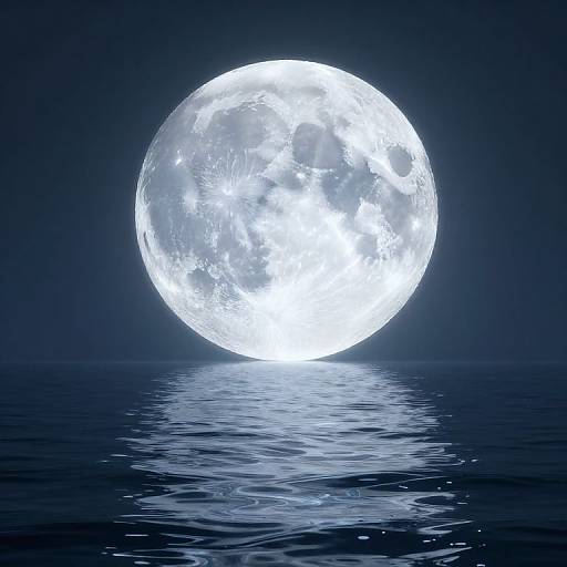 Luminous Moon Over Tranquil Sea