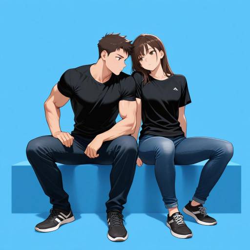 Muscular Brothers in Casual Pose