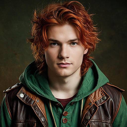 Young Man in Medieval Style Costume