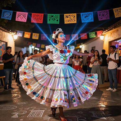 Holographic Fiesta Dancer at Festival