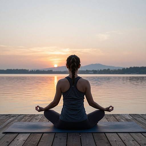 Zen Yoga at Sunrise Lake