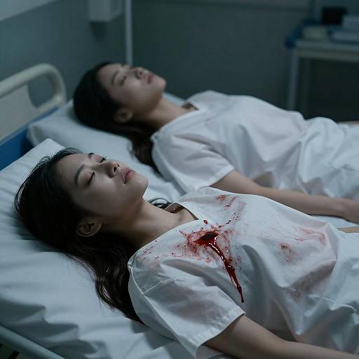 Two Unconscious Women in Blood-Soaked Gowns