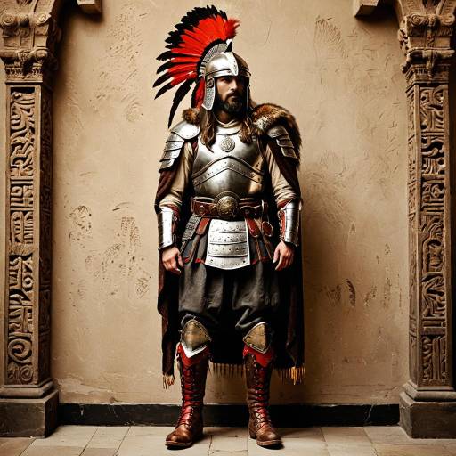 Historic Warrior in Detailed Armor