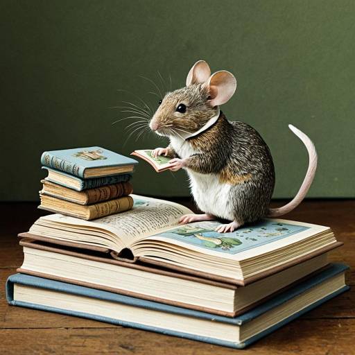 Inquisitive Mouse Reading Books