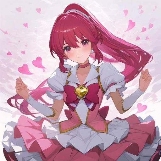 Illustration of Aino megumi, happinesscharge precure! in the style of Pupps